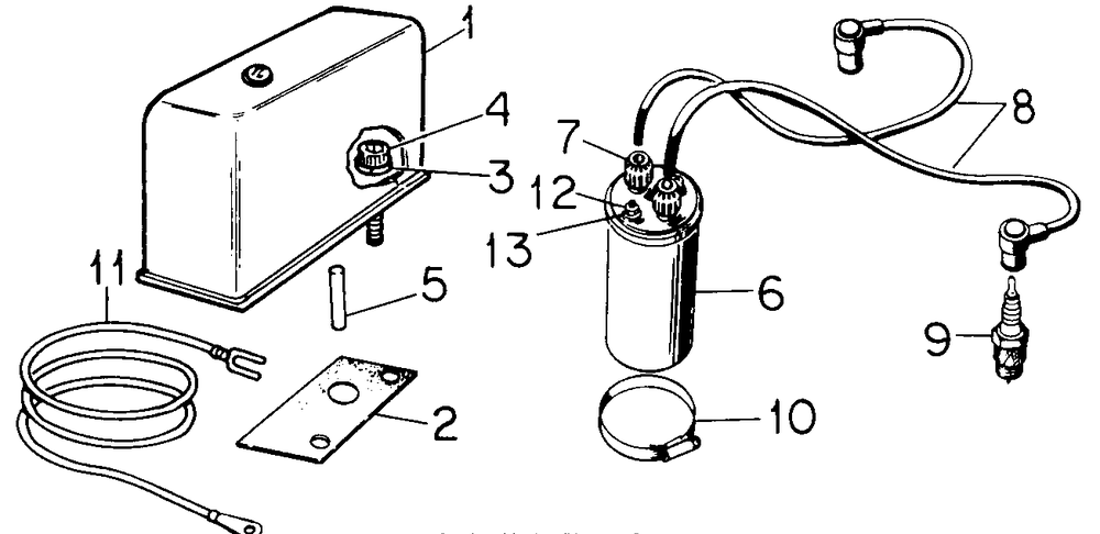 Ignition Diagram and Parts List for 1914 145986100-145986399-146986100-146986399 Cub Cadet Lawn Tractor